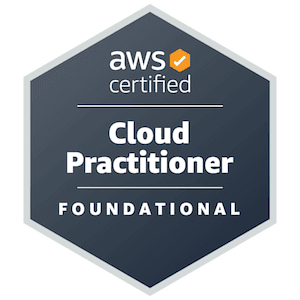 AWS Certified Cloud Practitioner badge